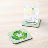 Recycelnd Symbol Getränkeuntersetzer (Rechte Seite)