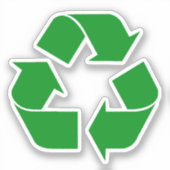 Recycelnd Symbol - grün Aufkleber (Vorderseite)