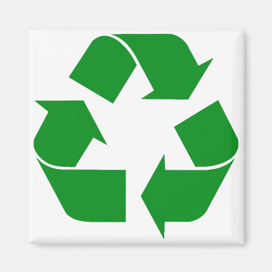 Recycelnd Symbol - grün Magnet (Vorne)