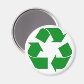 Recycelnd Symbol - grün Magnet (Vorderseite/Rückseite)