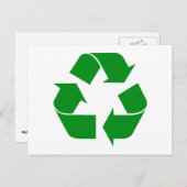 Recycelnd Symbol - grün Postkarte (Vorne/Hinten)