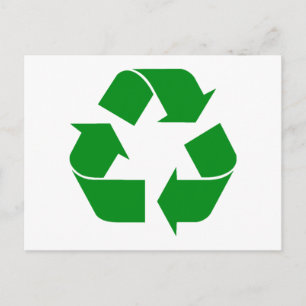Recycelnd Symbol - grün Postkarte