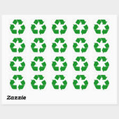Recycelnd Symbol - grün Quadratischer Aufkleber (Blatt)