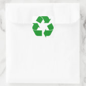 Recycelnd Symbol - grün Quadratischer Aufkleber (Tasche)