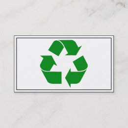 Recycelnd Symbol - grün Visitenkarte