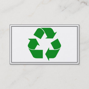 Recycelnd Symbol - grün Visitenkarte