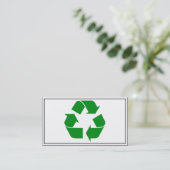 Recycelnd Symbol - grün Visitenkarte (Stehend Vorderseite)