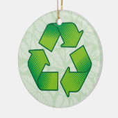 Recycelnd Symbol Keramik Ornament (Links)