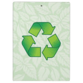 Recycelnd Symbol Klemmbrett (Rückseite)