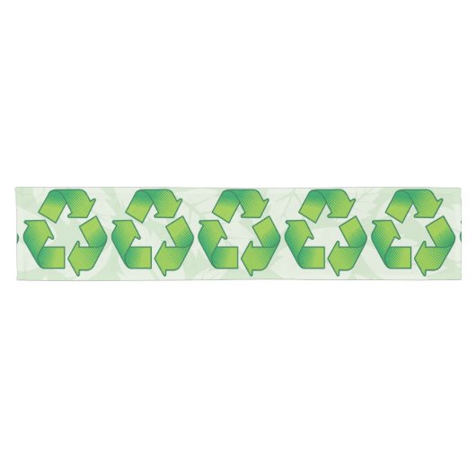 Recycelnd Symbol Kurzer Tischläufer (Horizontal)