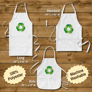 Recycelnd Symbol Lange Schürze