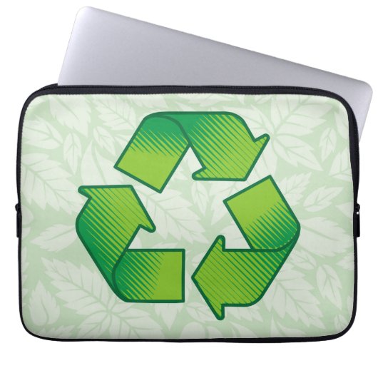 Recycelnd Symbol Laptopschutzhülle (Vorderseite)