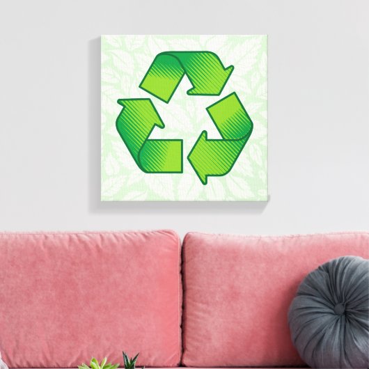 Recycelnd Symbol Leinwanddruck (Insitu (Wohnzimmer))