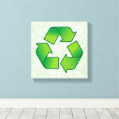 Recycelnd Symbol Leinwanddruck (Insitu (Holzboden))