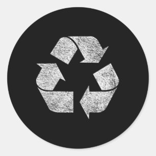 Recycelnd Symbol-Logo "Earth Day Green Deal Climat Runder Aufkleber
