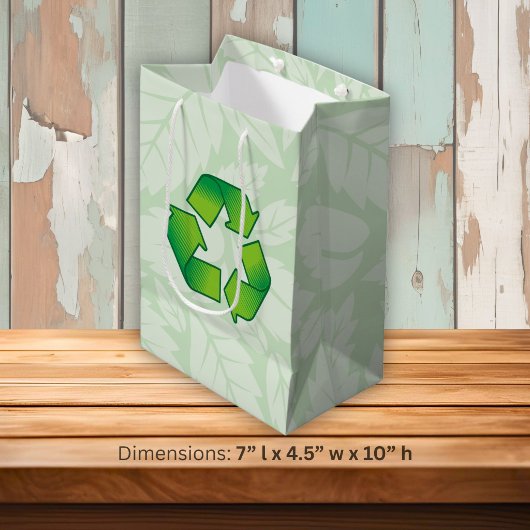 Recycelnd Symbol Mittlere Geschenktüte