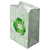 Recycelnd Symbol Mittlere Geschenktüte (Vorderseite Schrägansicht)