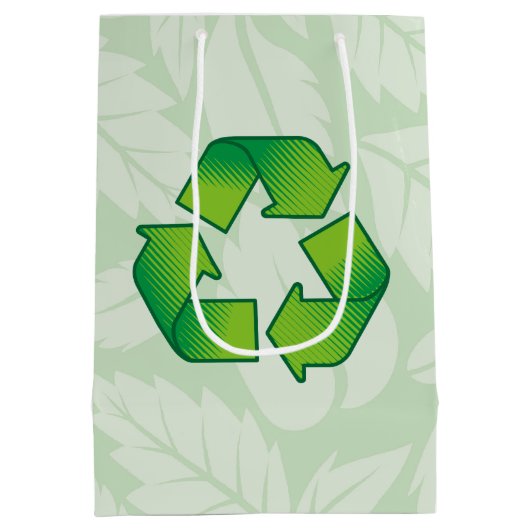 Recycelnd Symbol Mittlere Geschenktüte (Rückseite)