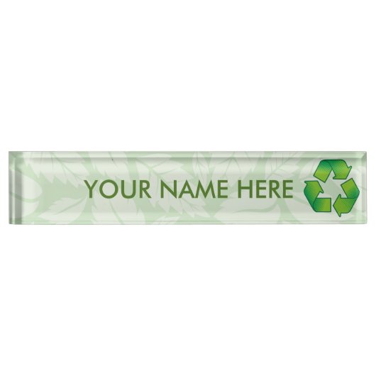 Recycelnd Symbol Namensplakette (Vorderseite)
