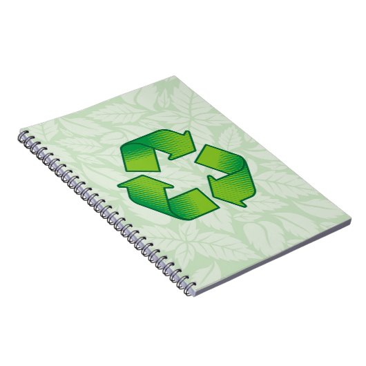 Recycelnd Symbol Notizblock (Rechte Seite)
