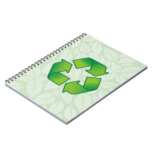 Recycelnd Symbol Notizblock (Linke Seite)