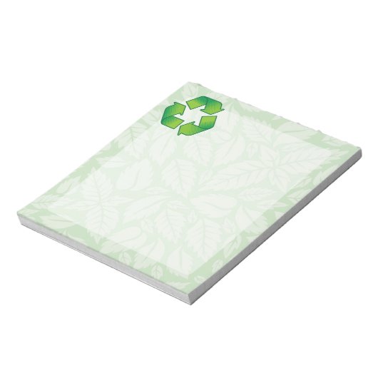 Recycelnd Symbol Notizblock (Rotiert)