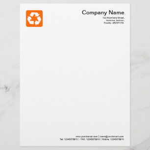 Recycelnd Symbol - Orange Briefkopf