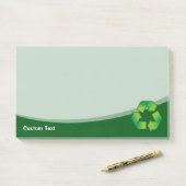 Recycelnd Symbol Post-it Klebezettel (Auf Schreibtisch)