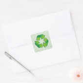 Recycelnd Symbol Quadratischer Aufkleber (Umschlag)