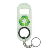 Recycelnd Symbol Schlüsselanhängerflaschenöffner (Rückseite)