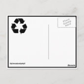 Recycelnd Symbol - Schwarz Postkarte (Rückseite)