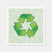 Recycelnd Symbol Serviette (Vorderseite)