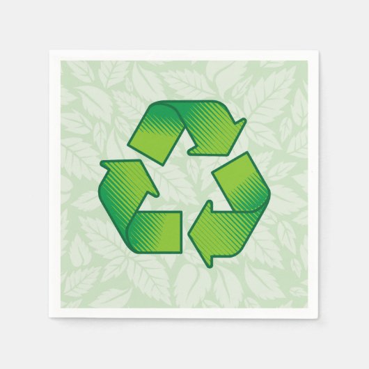 Recycelnd Symbol Serviette (Vorderseite)