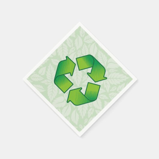 Recycelnd Symbol Serviette (Ecke)