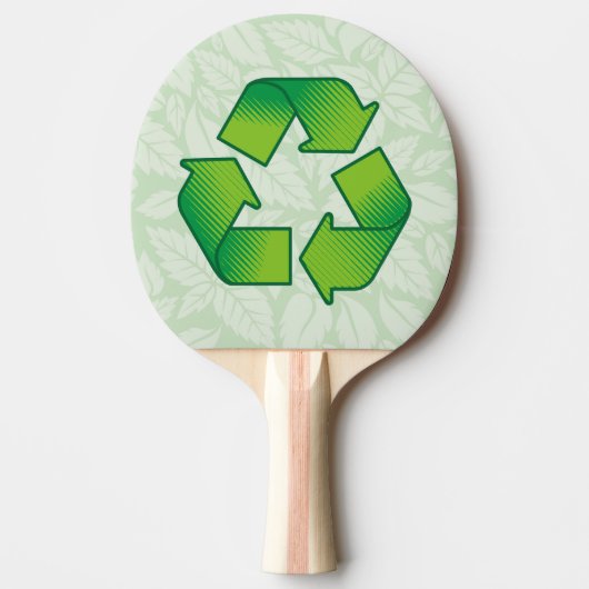 Recycelnd Symbol Tischtennis Schläger (Vorderseite)