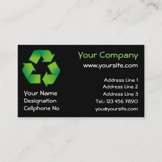 Recycelnd Symbol Visitenkarte (Vorderseite)