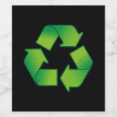 Recycelnd Symbol Weinetikett (Einzelnes Label)