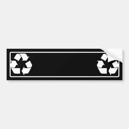 Recycelnd Symbol - Weiß (für schwarze Hintergründe Autoaufkleber (Vorne)