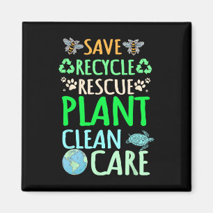 Recycelnd Umweltschützer Recycelte Earth Day Rescu Magnet