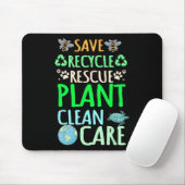 Recycelnd Umweltschützer Recycelte Earth Day Rescu Mousepad (Mit Mouse)