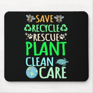 Recycelnd Umweltschützer Recycelte Earth Day Rescu Mousepad