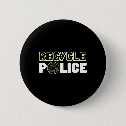 Recycelnd Umweltschützer Recycelte Police Earth Da Button (Vorderseite)