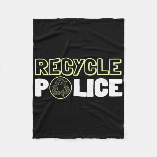 Recycelnd Umweltschützer Recycelte Police Earth Da Fleecedecke (Vorderseite)