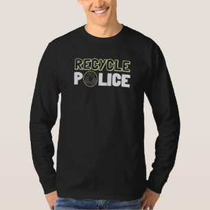 Recycelnd Umweltschützer Recycelte Police Earth Da T-Shirt