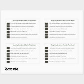 Recycelnd Zahlen (weiß) Rechteckiger Aufkleber (Blatt)