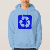 Recycelnd Zeichen - Blau Hoodie (Vorderseite)