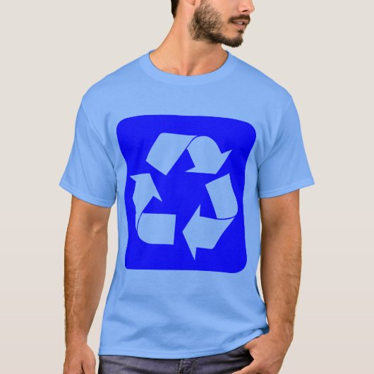 Recycelnd Zeichen - Blau T-Shirt (Vorderseite)