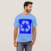 Recycelnd Zeichen - Blau T-Shirt (Vorne ganz)