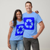 Recycelnd Zeichen - Blau T-Shirt (Unisex)