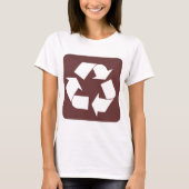 Recycelnd Zeichen - Dunkelbraun T-Shirt (Vorderseite)